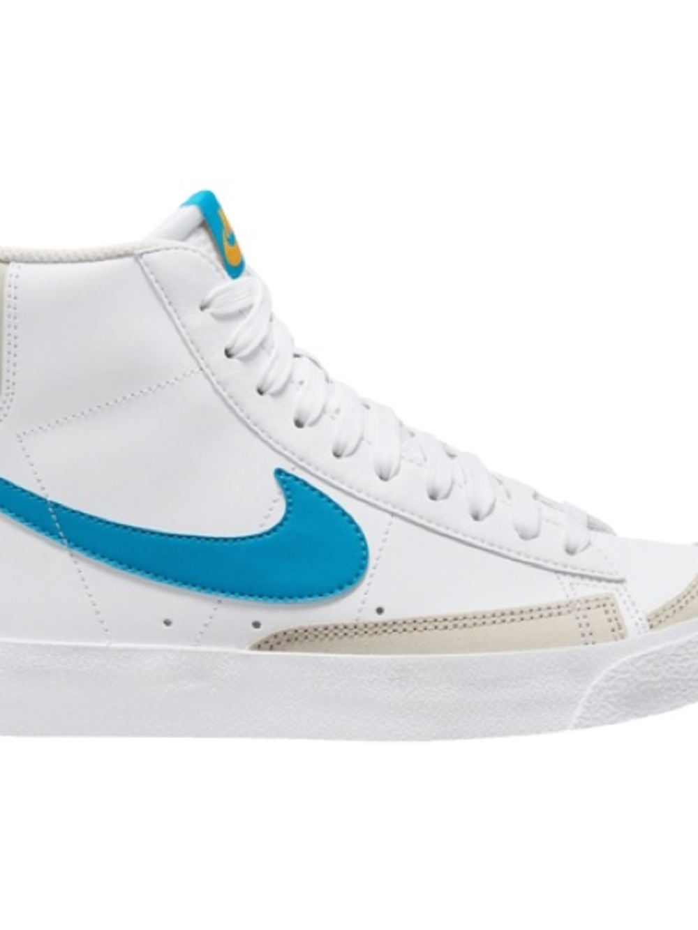 Nike High-Top Sneaker White with Teal Swoosh